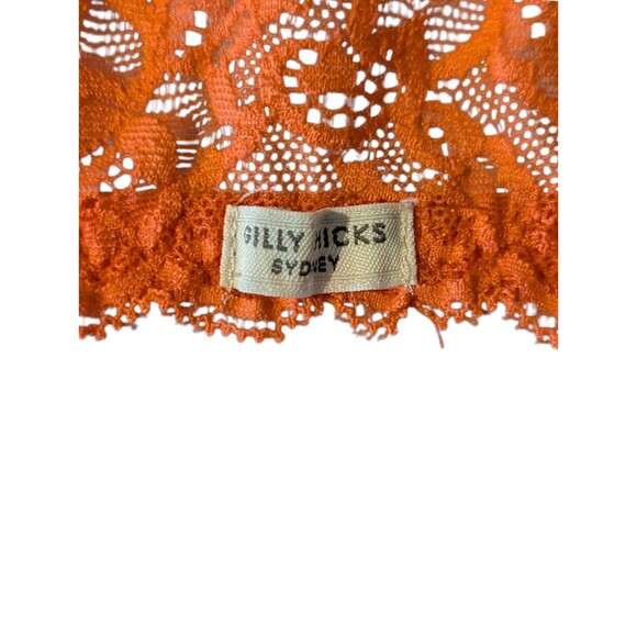 Gilly Hicks Lace Bralette Small Orange Blue Adjustable Straps Cotton Blend Sexy - Picture 4 of 9